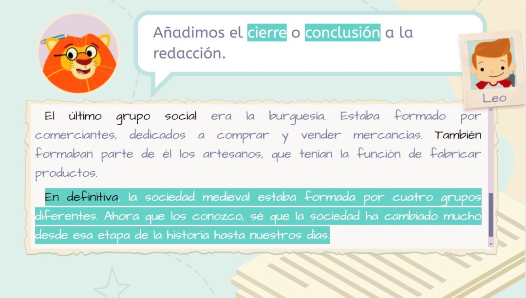 Ejemplo de una buena conclusión para una redacción.