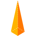 Cuerpos geométricos: pirámide base cuadrada