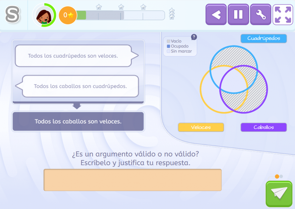 Diagrama de Venn en Smartick.